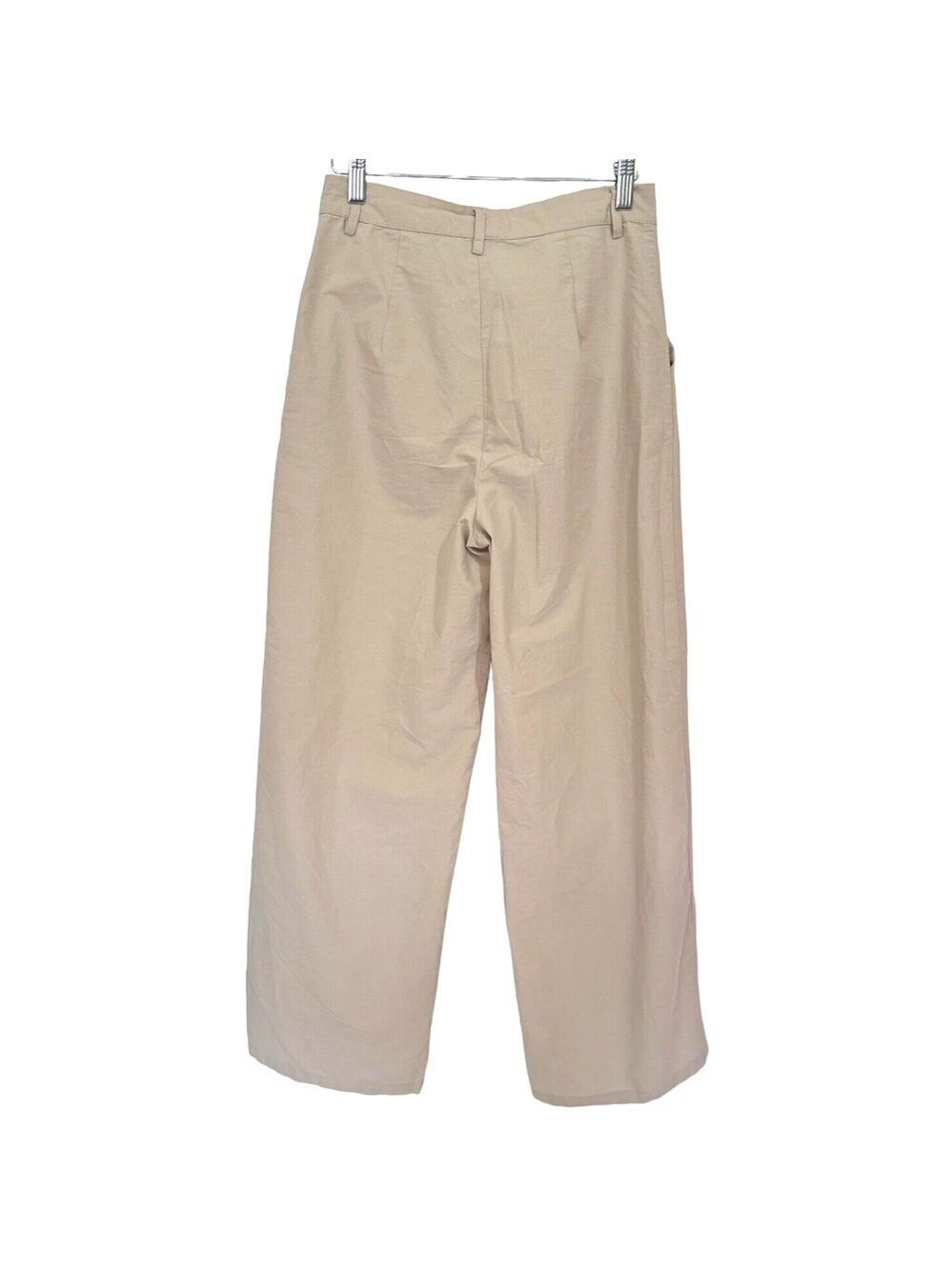 Princess Polly High Rise Wide Leg Pants Lightweight Stretch Cotton Women's Sz 4 - Picture 3 of 9